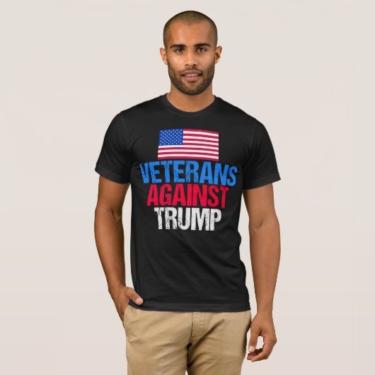 Veteranen tegen Trump T-shirt (Voorkant volledig)