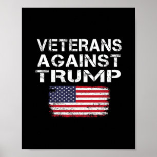 Veteranen Tegen Trump T-shirt Militair Vets Tegen Poster