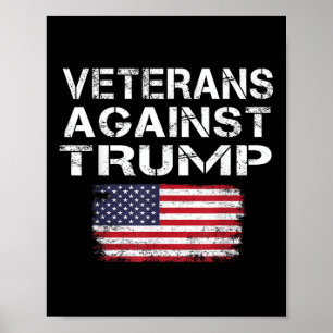 Veteranen tegen Trump T-shirt _ Militaire dierenar Poster