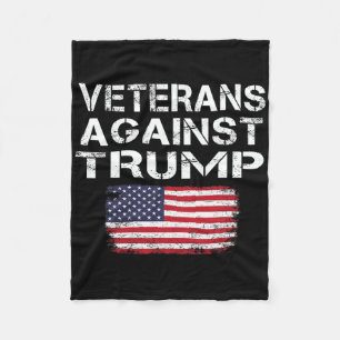 Veteranen tegen Trump T-shirt militaire dierenarts Fleece Deken