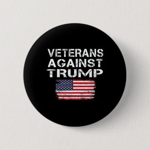 Veteranen tegen Trump T-shirt militaire dierenarts Ronde Button 5,7 Cm