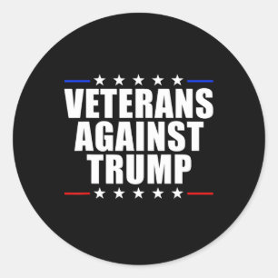 Veteranen tegen Trump tegen anti-Trump veteranen Ronde Sticker