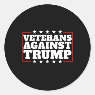 Veteranen tegen Trump tegen anti-Trump veteranen Ronde Sticker