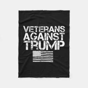 Veteranen Tegen Trump Vintage Patriottische Vlag P Fleece Deken