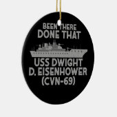 Veteranen U S S Dwight D Eisenhower T - shirts Fat Keramisch Ornament (Rechts)