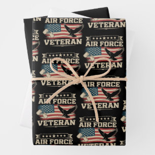 Veteranen US Air Force Amerikaanse Amerikaanse Vla Inpakpapier Vel