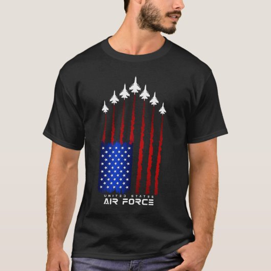 Veteranen van de Amerikaanse luchtmacht op 4 juli  T-shirt (Voorkant)