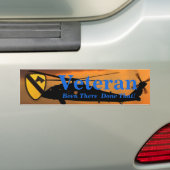 veteranen van de eerste CAV DIV cavalerie Bumpersticker (Op auto)