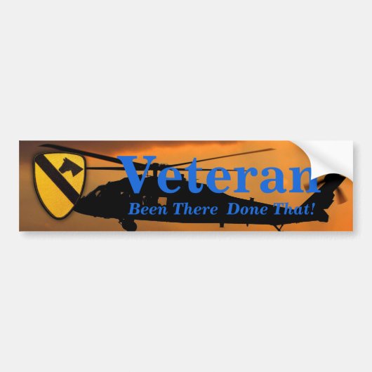 veteranen van de eerste CAV DIV cavalerie Bumpersticker (Voorkant)