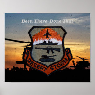 Veteranen van de Golfoorlog in het woestijn-Storm Poster