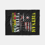 Veteranen van de Vietnamese  vlag Fleece Deken (Voorkant (Horizontaal))
