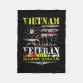 Veteranen van de Vietnamese  vlag Fleece Deken (Voorkant)