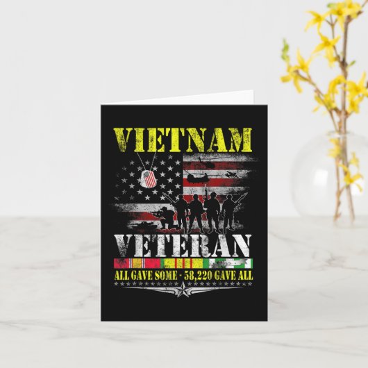Veteranen van de Vietnamese  vlag Kaart (Gele Bloem)