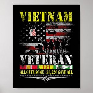 Veteranen van de Vietnamese vlag Poster