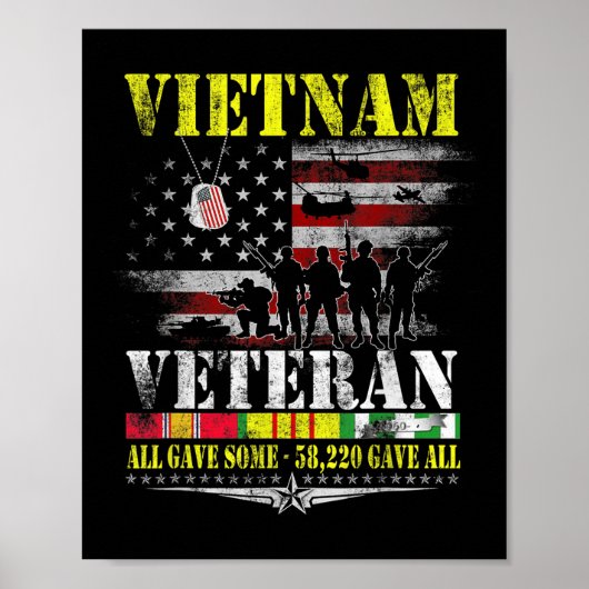 Veteranen van de Vietnamese  vlag Poster (Voorkant)