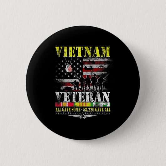 Veteranen van de Vietnamese  vlag Ronde Button 5,7 Cm (Voorkant)