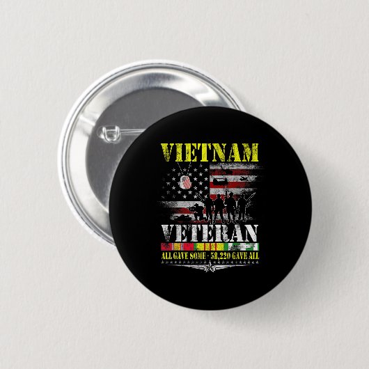 Veteranen van de Vietnamese  vlag Ronde Button 5,7 Cm (Voorkant /achterkant)