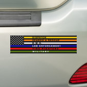 Veteranen van dun Blue Line Fire EMS Dispatch Flag Bumpersticker (Op auto)
