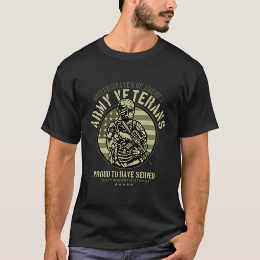 Veteranen van het Amerikaanse leger T-shirt (Voorkant)