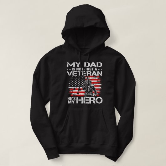 Veteranen van het leger Hij is niet alleen een vet Hoodie (Design voorkant)