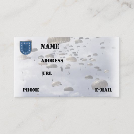 veteranen van legereenheden rekruiter vetten visit visitekaartje (Voorkant)