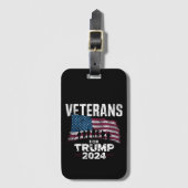 Veteranen van pa Grandpa voor Trump 2024 Amerikaan Bagagelabel (Voorkant (verticaal))