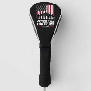 Veteranen van pa Grandpa voor Trump 2024 Amerikaan Golfheadcover