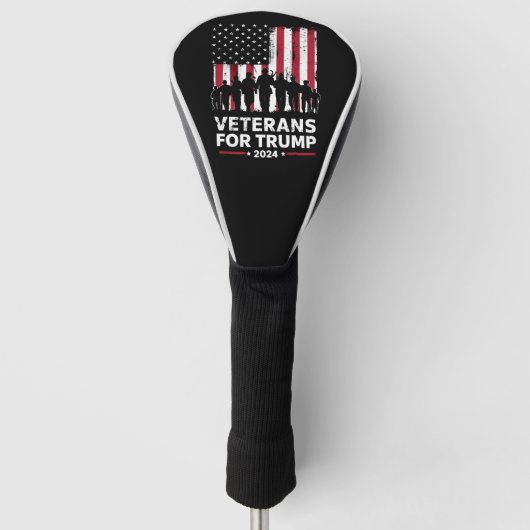 Veteranen van pa Grandpa voor Trump 2024 Amerikaan Golfheadcover (Voorkant)