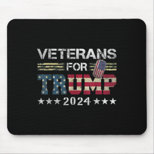 Veteranen van pa Grandpa voor Trump 2024 Amerikaan Muismat