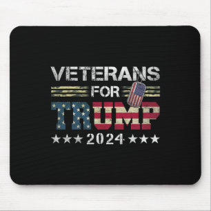 Veteranen van pa Grandpa voor Trump 2024 Amerikaan Muismat