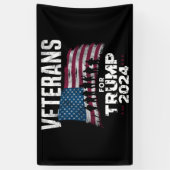 Veteranen van pa Grandpa voor Trump 2024 Amerikaan Spandoek (Verticaal)