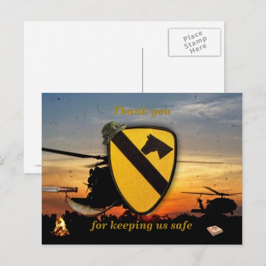 Veteranen van veteranen van veteranenveteranen met briefkaart (Voorkant / Achterkant)