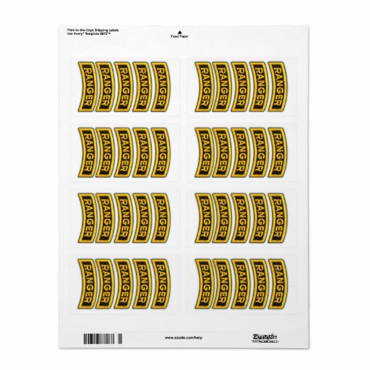 Veteranen van vliegende vliegers etiket (Full Sheet)