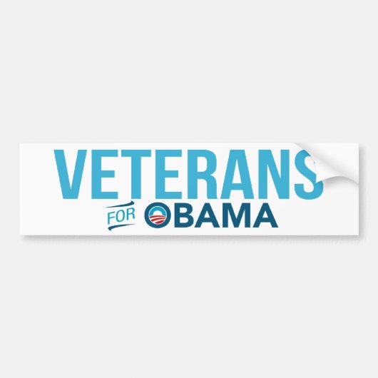 Veteranen voor Barack Obama Bumpersticker (Voorkant)