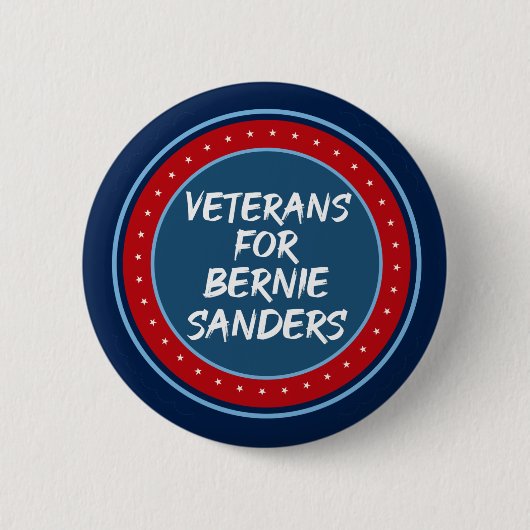 Veteranen voor Bernie Sanders Ronde Button 5,7 Cm (Voorkant)