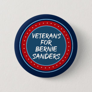 Veteranen voor Bernie Sanders Ronde Button 5,7 Cm