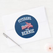 VETERANEN VOOR BERNIE SANDERS RONDE STICKER (Envelop)