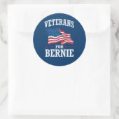 VETERANEN VOOR BERNIE SANDERS RONDE STICKER (Tas)