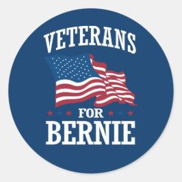 VETERANEN VOOR BERNIE SANDERS RONDE STICKER