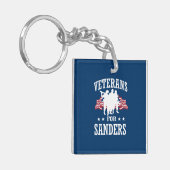 VETERANEN VOOR BERNIE SANDERS SLEUTELHANGER (Voorkant Links)