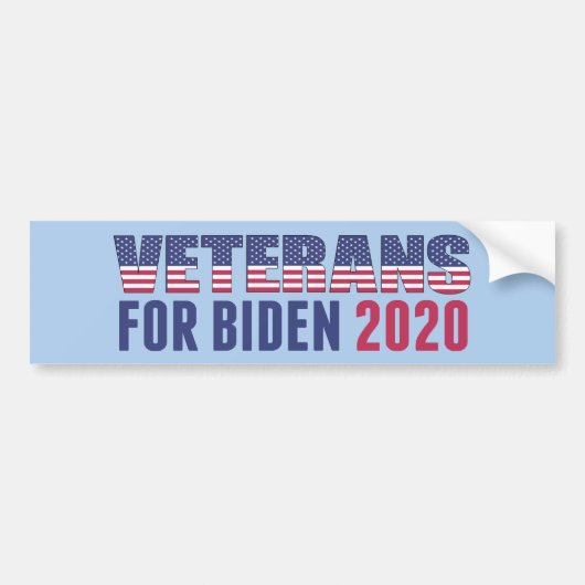 Veteranen voor Biden 2020 Bumpersticker (Voorkant)