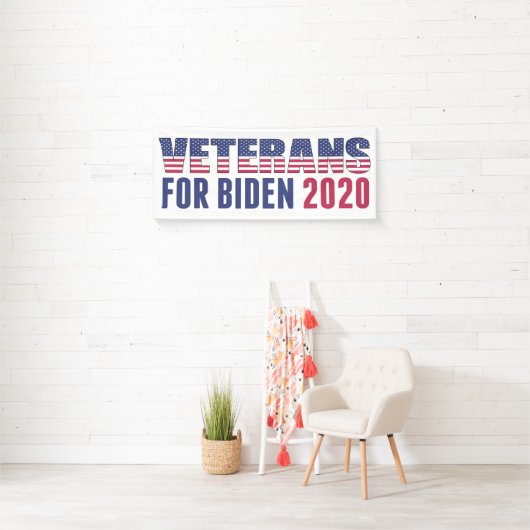Veteranen voor Biden 2020 Spandoek (Insitu)