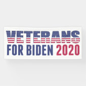Veteranen voor Biden 2020 Spandoek (Horizontaal)