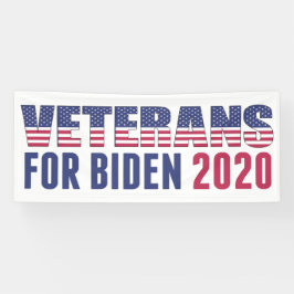 Veteranen voor Biden 2020 Spandoek