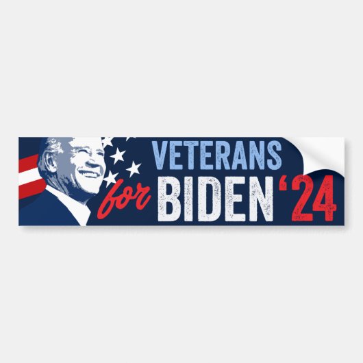 Veteranen voor Biden 2024 Bumpersticker (Voorkant)