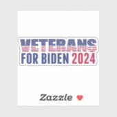 Veteranen voor Biden 2024 Verkiezingslaptop Sticker (Vel)