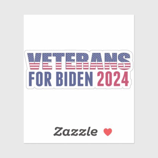 Veteranen voor Biden 2024 Verkiezingslaptop Sticker (Vel)