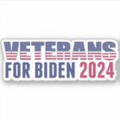 Veteranen voor Biden 2024 Verkiezingslaptop Sticker (Voorkant)