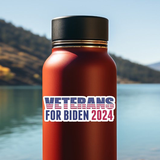 Veteranen voor Biden 2024 Verkiezingslaptop Sticker
