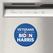 Veteranen voor Biden Harris Custom Text Blue Magneet (Insitu (Vaatwasser))